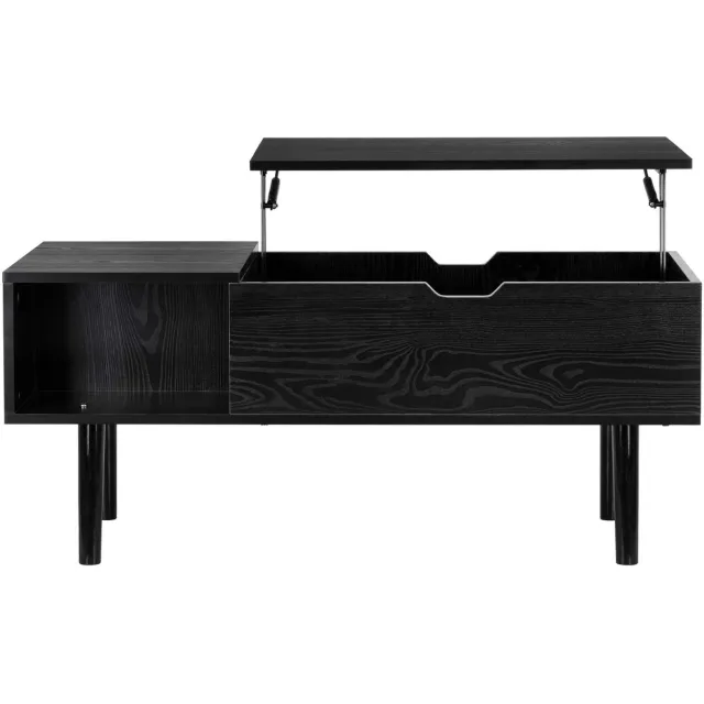 springos Salontafel | Salontafel Rechthoek | Bijzettafel | 1 Stuk | Opklapbaar | 50 X 100 X 44,2 CM | Zwart