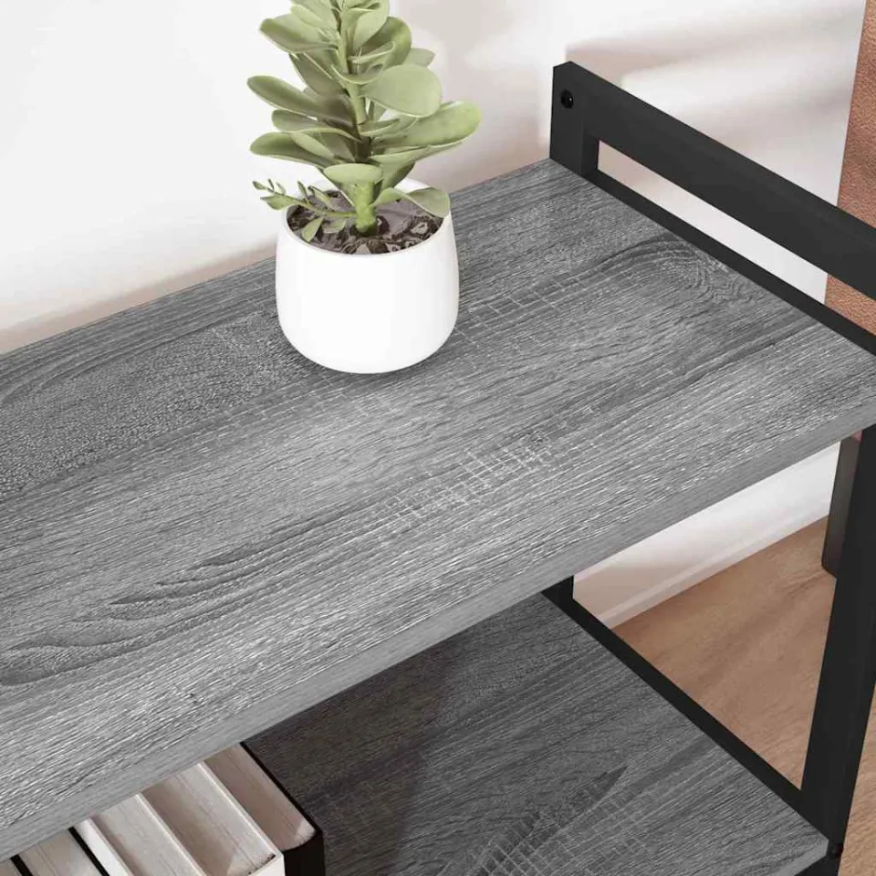 vidaXL Boekenkast 80 x 30 x 85 cm Bewerkt hout Grijs sonoma, foto 5