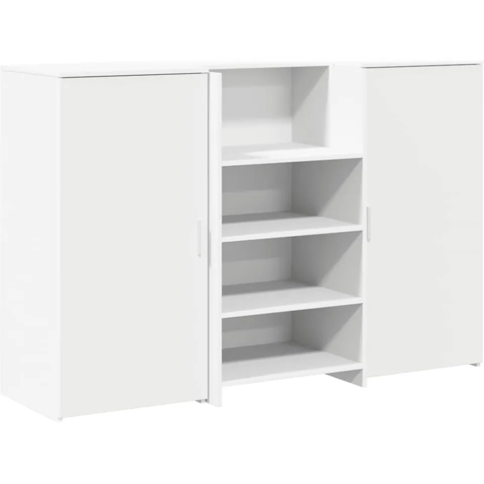 vidaXL Receptiebalie 155x50x103,5 cm bewerkt hout wit, foto 3