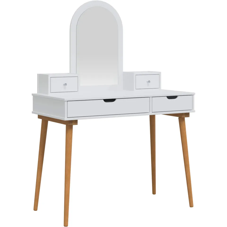vidaXL Toilettafel Set FAUSKE 4 st Wit 100 x 50 x 143 cm, foto 3