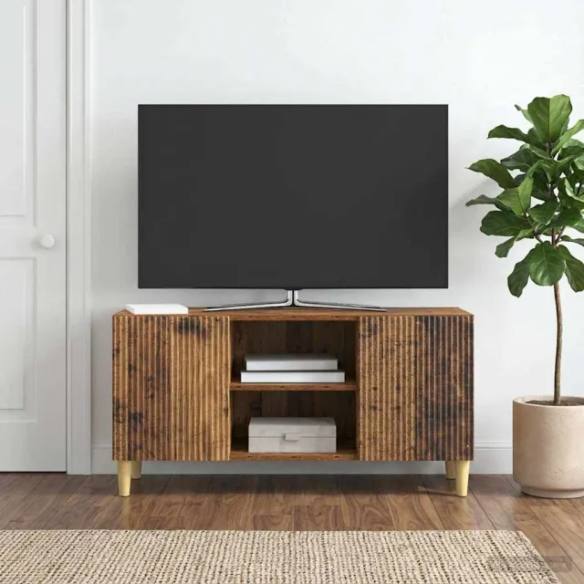 vidaXL TV-kast 102 x 34,5 x 50 cm Oud hout Bewerkt hout bruin, foto 2