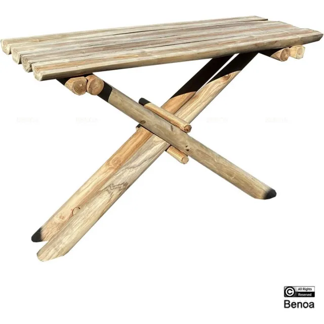 HorstDeco Side table - Buiten tafel - Houten tafel- 120 cm hout kleurig