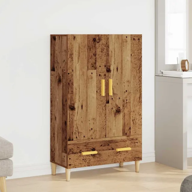 vidaXL Hoge kast 70x31x115 cm bewerkt hout oud houtkleurig Bruin