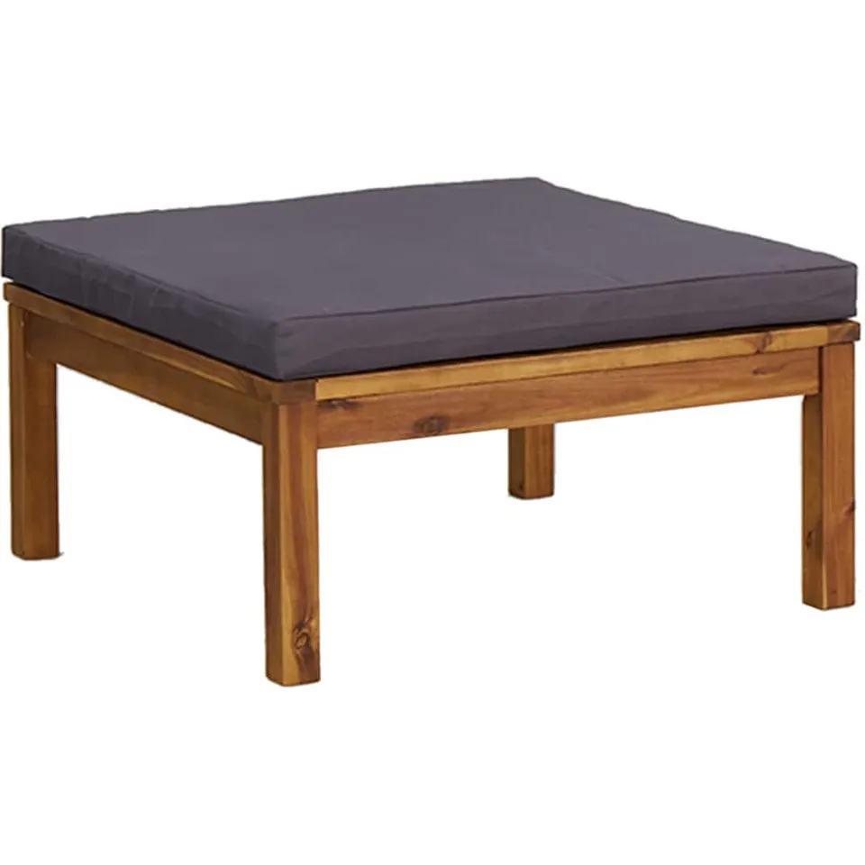 vidaXL 3-delige Loungeset met kussens massief acaciahout grijs, foto 4