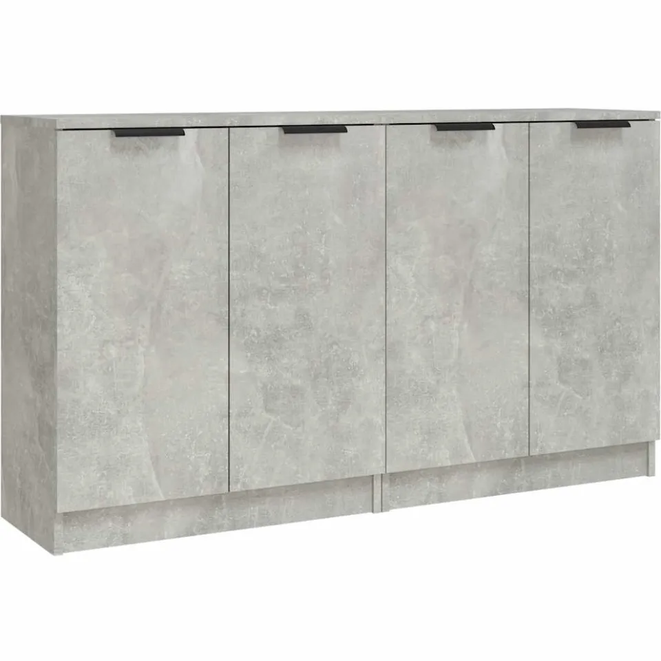 vidaXL Dressoirs 2 st 60x30x70 cm bewerkt hout betongrijs grijs, foto 3