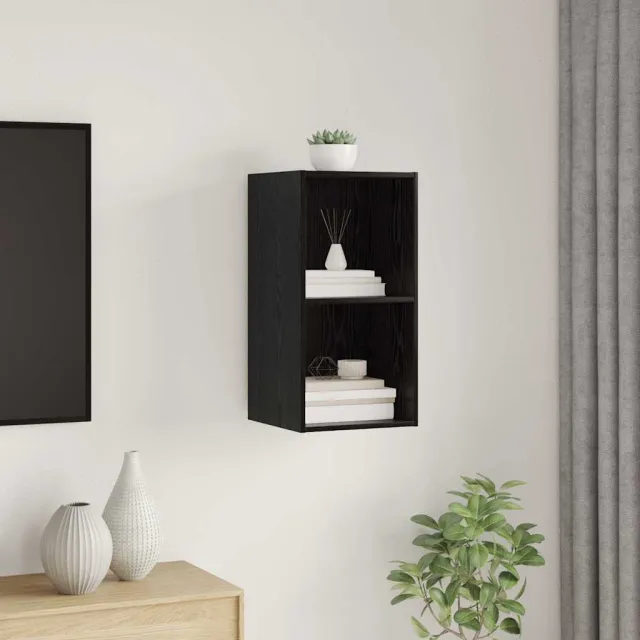 vidaXL Tv-meubelset 37 x 37 x 72 cm Zwart Eiken Bewerkt hout, foto 2
