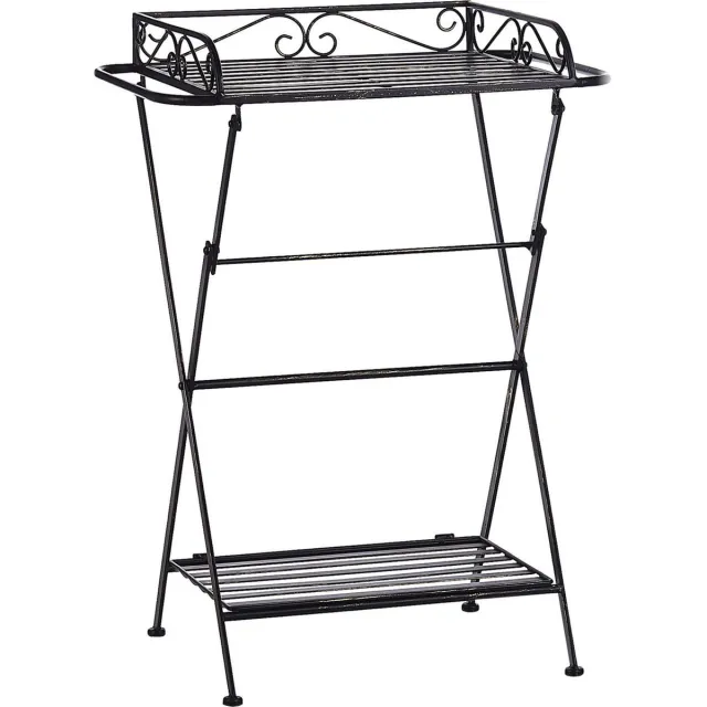 Beliani ANCUD - Tuintafel - Zwart - 35 x 40 cm - IJzer
