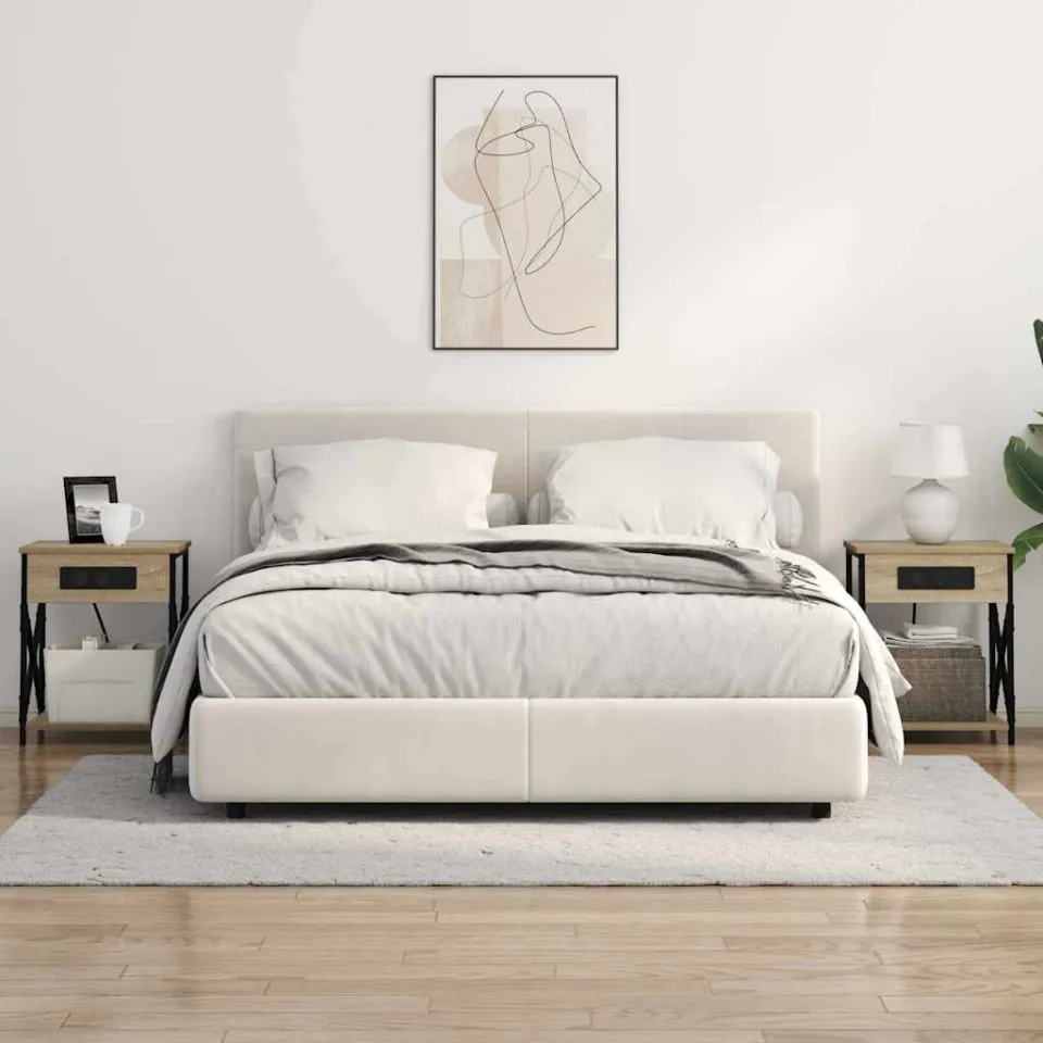 vidaXL Nachtkastje Sonoma Eiken 41 x 31 x 51 cm Bewerkt hout, foto 3