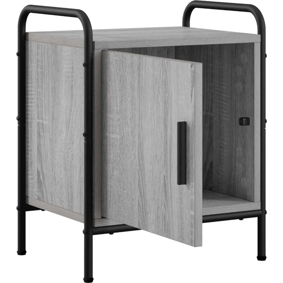 vidaXL Nachtkastje Grijs Sonoma 40 x 30 x 50 cm Bewerkt hout, foto 3