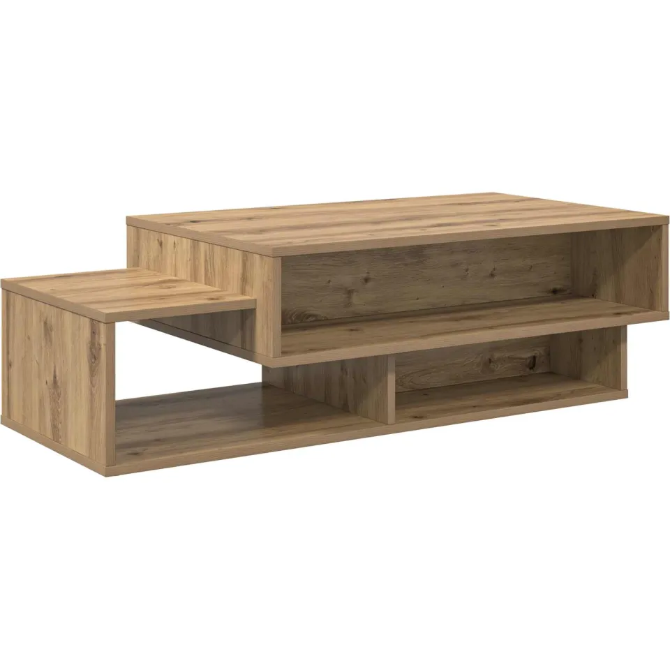 vidaXL Salontafel Artisan Eiken 105 x 50 x 32,5 cm Bewerkt hout, foto 3