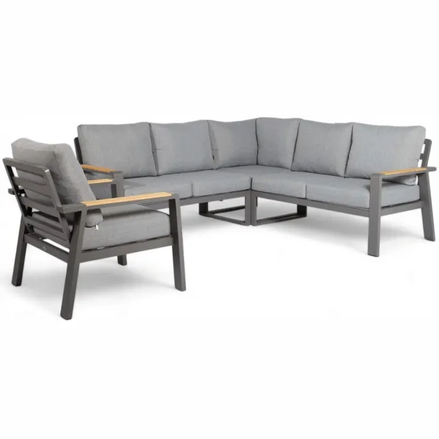 Belito Lotte Loungeset Hoekbank Nr. 9 | Antraciet Aluminium | 220 x 220 cm | 6-Persoons