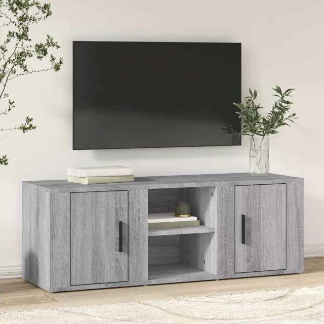 vidaXL Tv-meubel 100x31,5x35 cm bewerkt hout grijs sonoma eikenkleurig