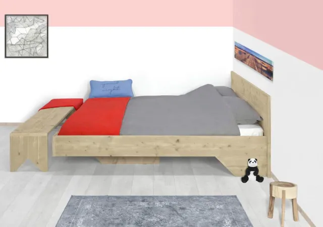 NordXL Steigerhouten bed Ebro zwevend