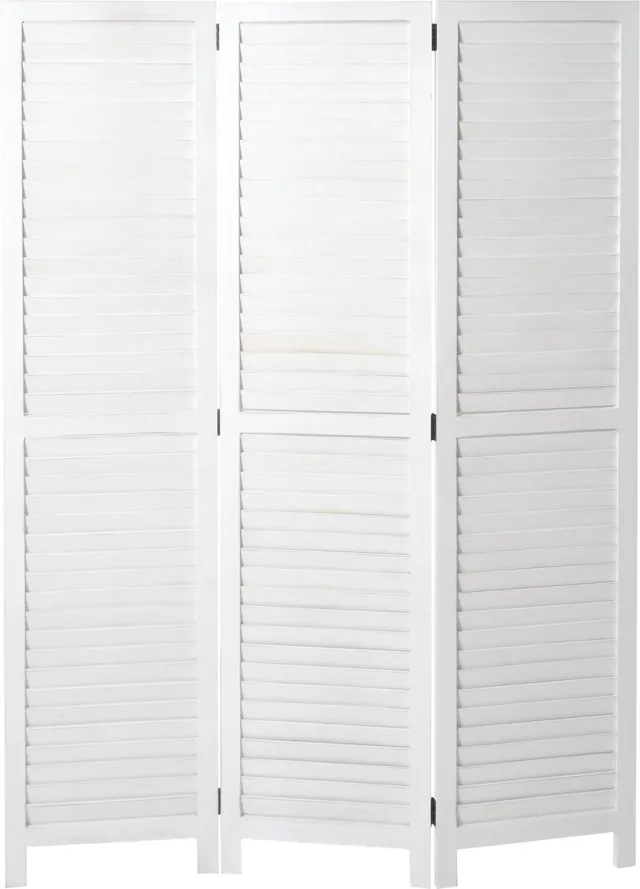 Cosmo Casa Paravent - Kamerscherm Scheidingswand Privacy - Shabby - Look Vintage - 170x120cm - Wit