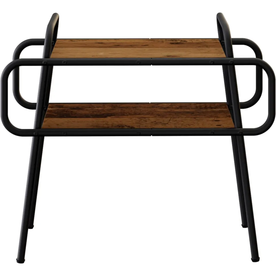 vidaXL Salontafel Oud hout 60 x 30 x 51 cm Bewerkt hout bruin, foto 3