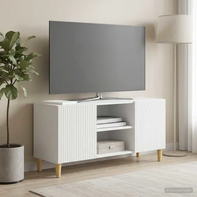 vidaXL TV-kast Wit 102 x 34,5 x 50 cm Bewerkt hout