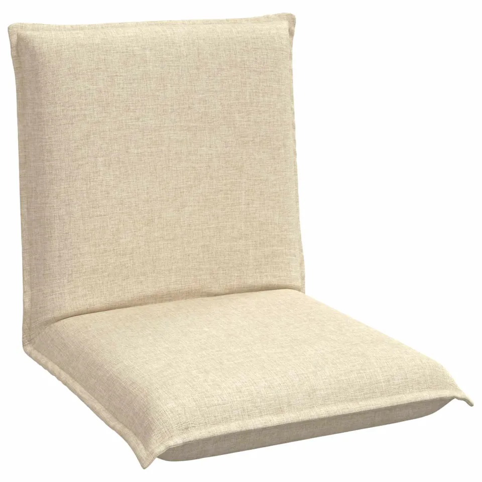 vidaXL Verstelbare vlo stoelen Crèmekleurig Stof
