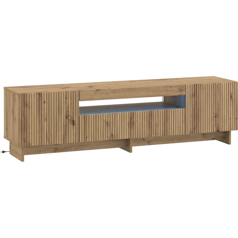 vidaXL LED tv-meubel EDE 153 x 35 x 43 cm Artisanaal eiken Bruin