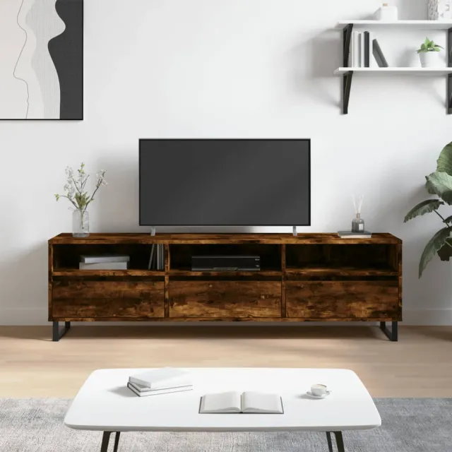 vidaXL Tv-meubel 150x30x44,5 cm bewerkt hout gerookt eikenkleurig, foto 2