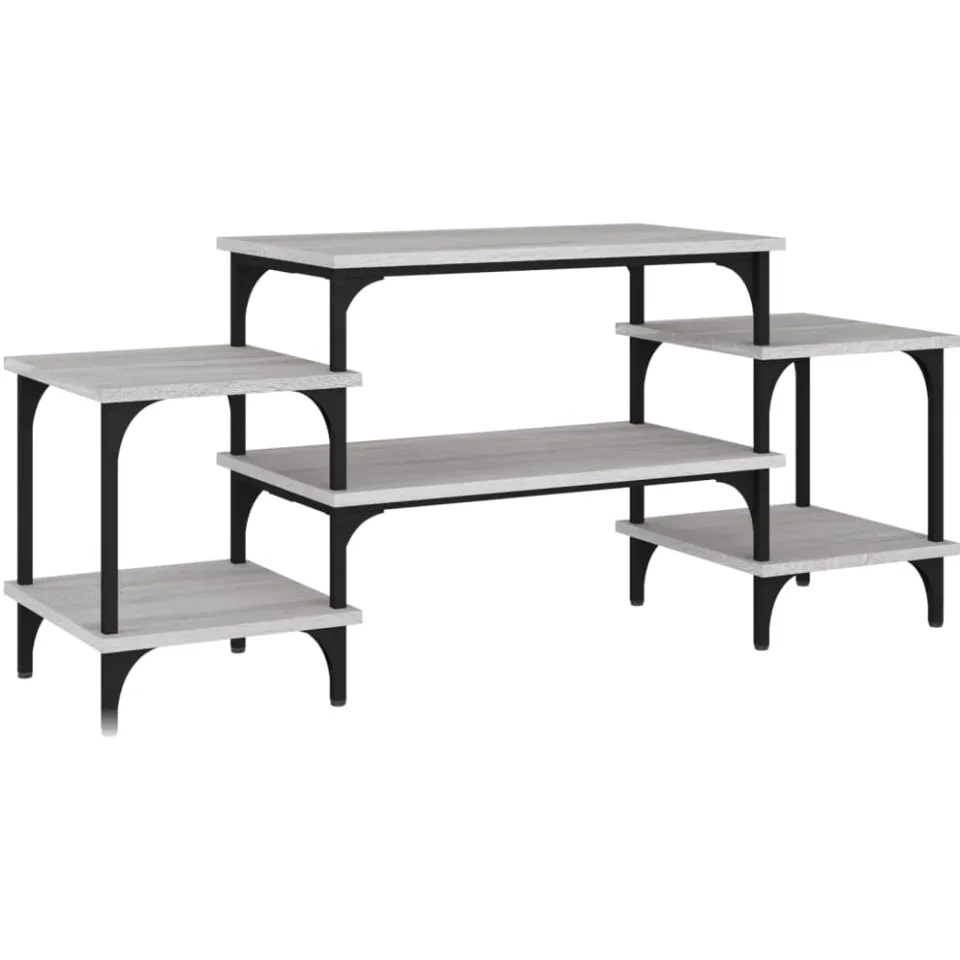 vidaXL Tv-meubel 117x35x52 cm bewerkt hout grijs sonoma eikenkleurig