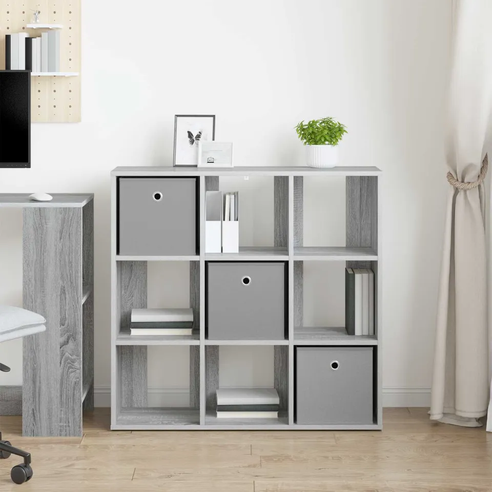 vidaXL Dressoir Grijs Sonoma 88,5 x 29 x 84,5 cm, foto 4