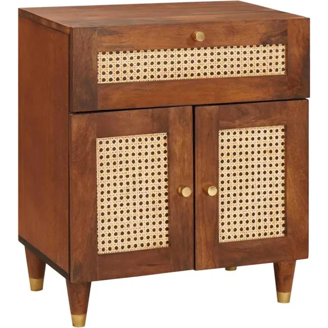 vidaXL Nachtkastjes 50 x 33 x 60 cm Massief Mango Hout Bruin