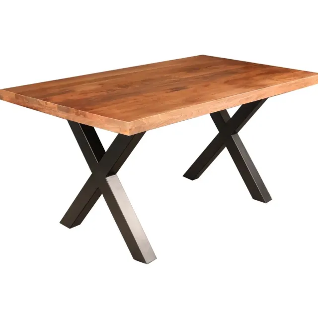 Lizzely Garden & Living Eettafel Zeno rechthoekig 160cm bruin duurzaam mangohout langwerpig eetkamertafel hout