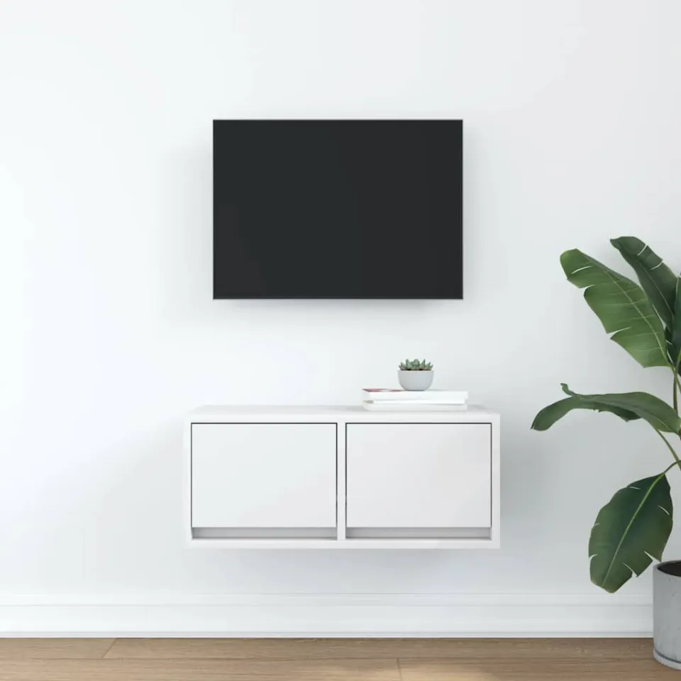 vidaXL Tv-meubel 60x31x25,5 cm bewerkt hout wit, foto 3