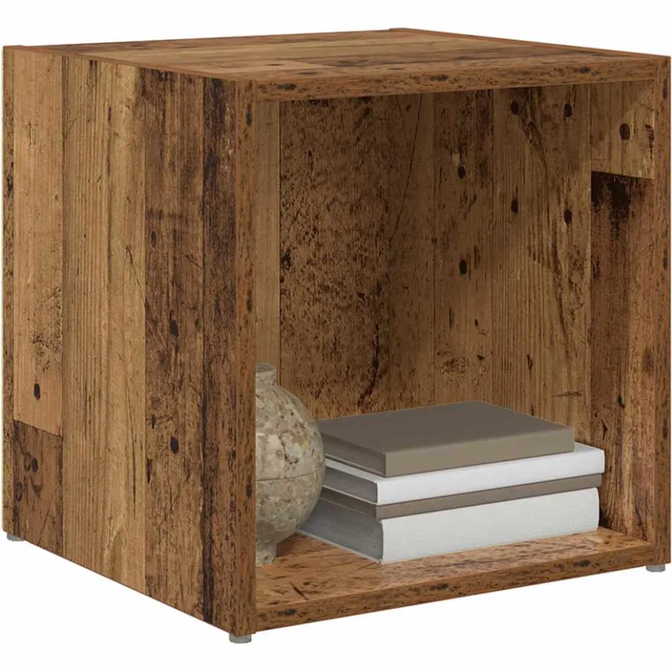 vidaXL Tv-meubelset 2 st Oud Hout Bewerkt hout Bruin