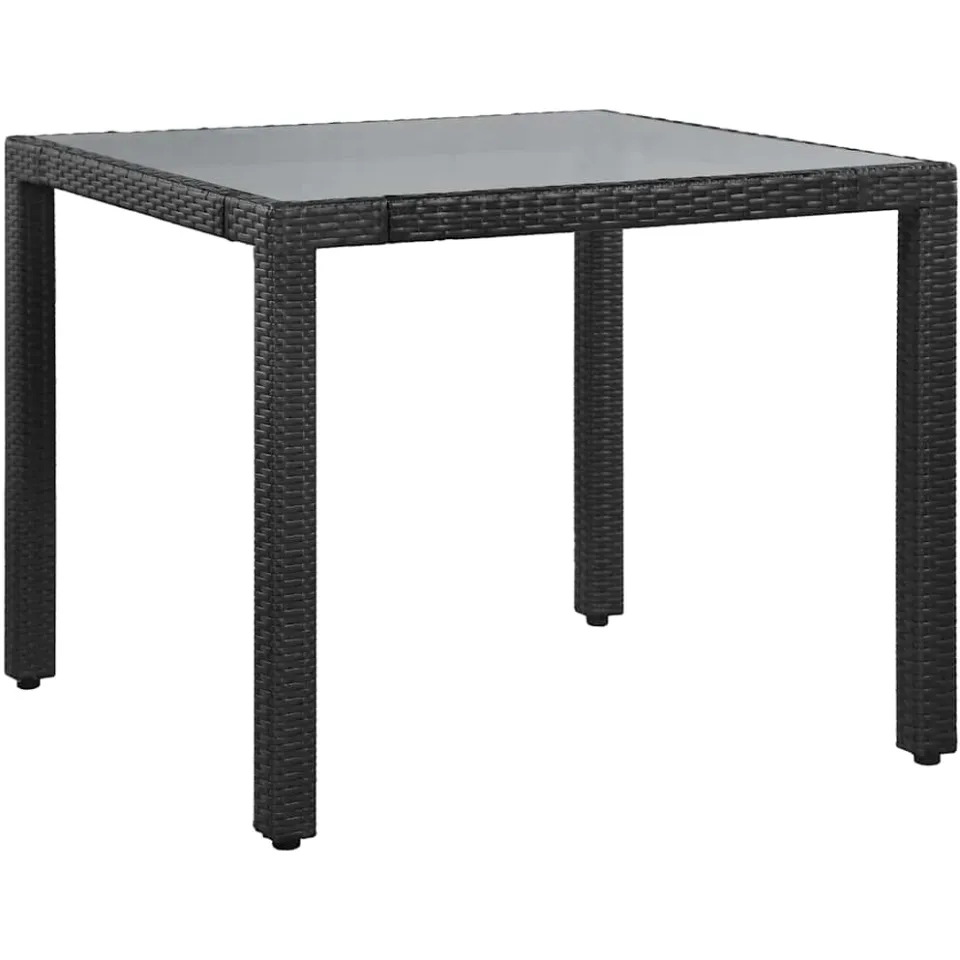 vidaXL 5-delige Tuinset poly rattan zwart, foto 2