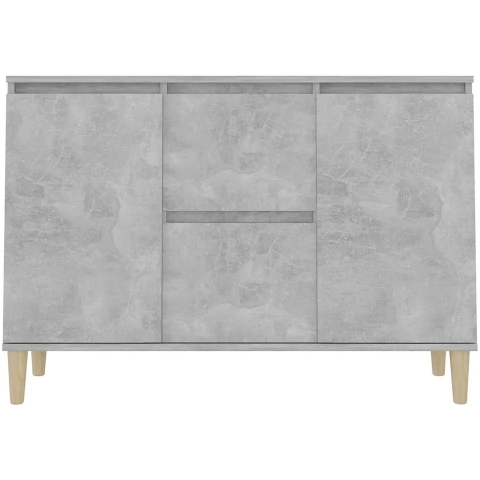 vidaXL Dressoir 101x35x70 cm bewerkt hout betongrijs grijs, foto 4