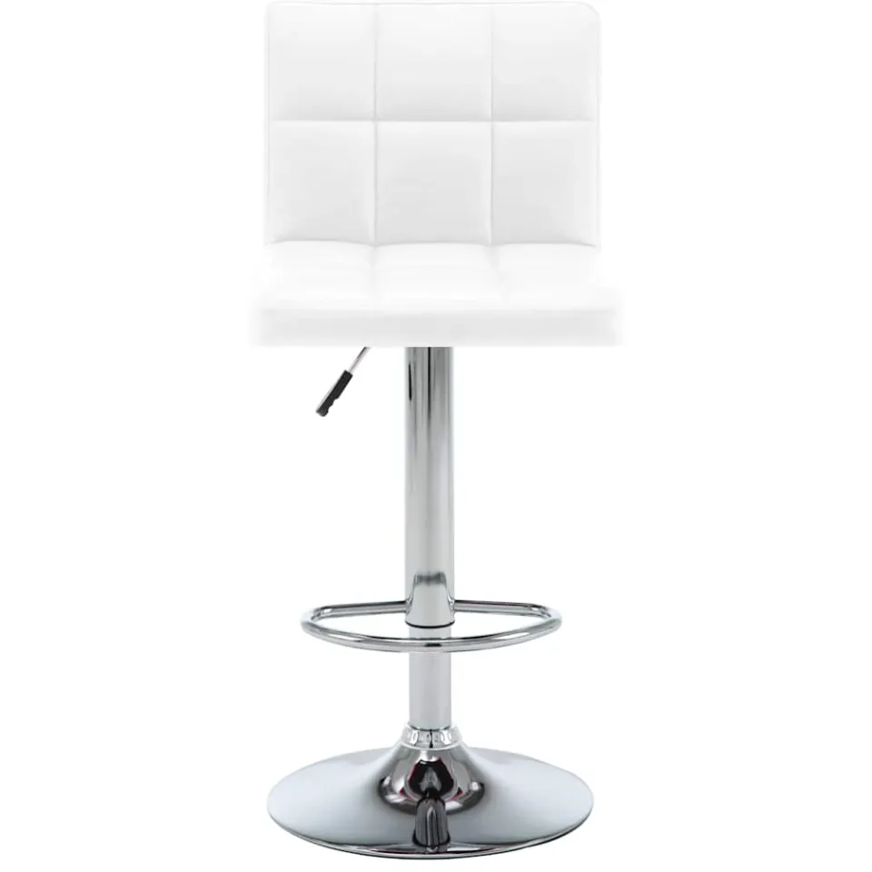 vidaXL Barstoelen 2 st kunstleer wit, foto 3