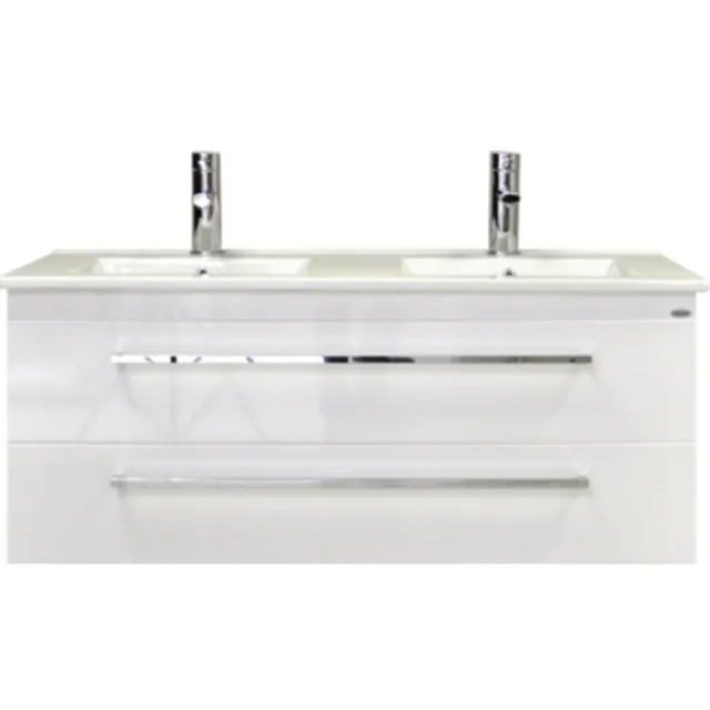 Sanicare Badkamermeubelset Sanicare Q1 2 Soft Close Lades Belluno Eiken 121x46 cm Belluno-Eiken
