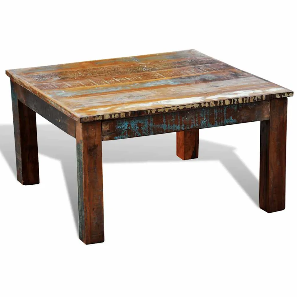 vidaXL Salontafel vierkant gerecycled hout bruin, foto 2