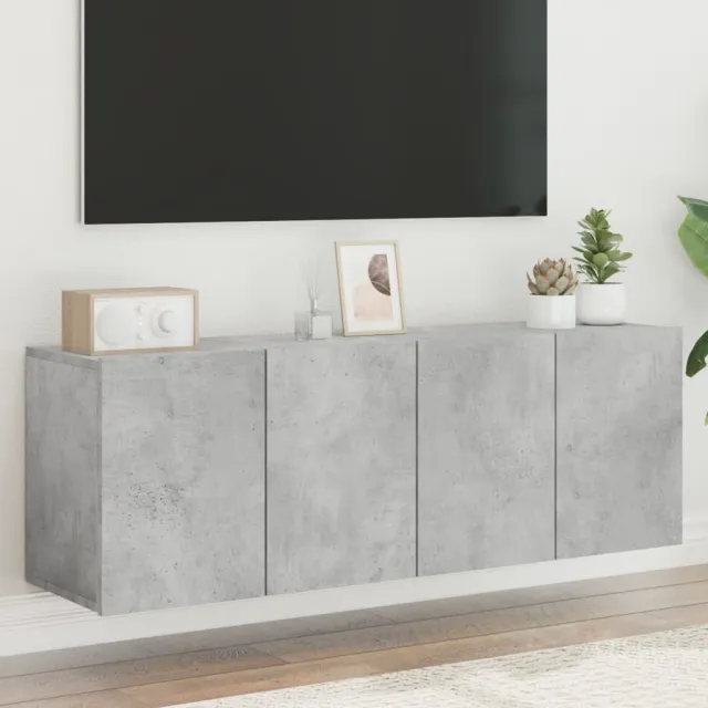 vidaXL Tv-meubels 2 st wandgemonteerd 60x30x41 cm betongrijs grijs, foto 2