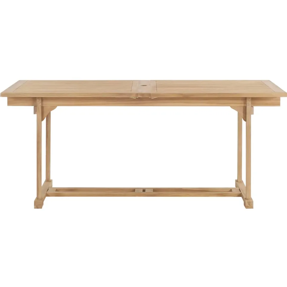 vidaXL 9-delige Tuinset 180-280x100x75 cm massief teakhout bruin, foto 4