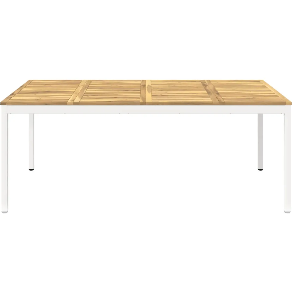 vidaXL Tuindiner tafel NAARDEN Wit 196 x 100,5 x 75 cm