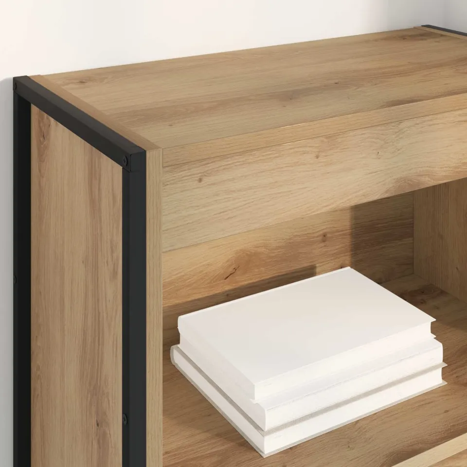 vidaXL Boekenkast 60 x 30 x 155 cm Bewerkt hout Ambachtelijk eiken, foto 3
