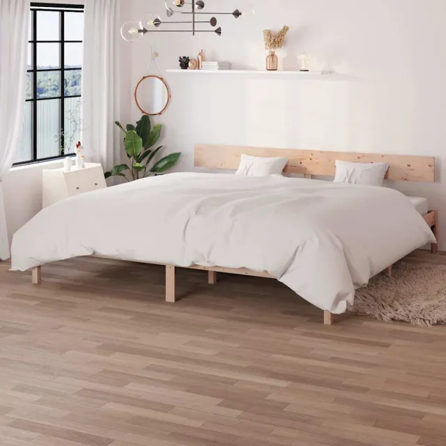 vidaXL Bedframe zonder matras massief hout 200x200 cm bruin