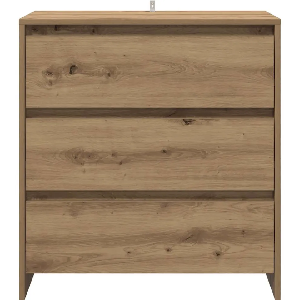 vidaXL Dressoir 70x41x75 cm bewerkt hout artisanaal eikenkleur, foto 4