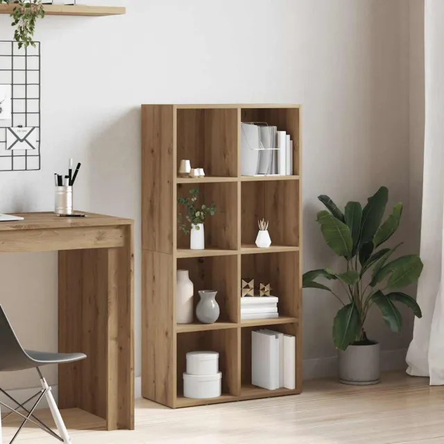 vidaXL Boekenkast 66x30x130 cm bewerkt hout artisanaal eikenkleur, foto 2