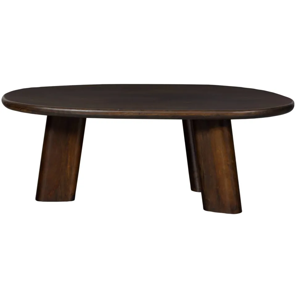 WOOOD Roundly Salontafel - Mangohout - Walnoot - 40x110x60, foto 6