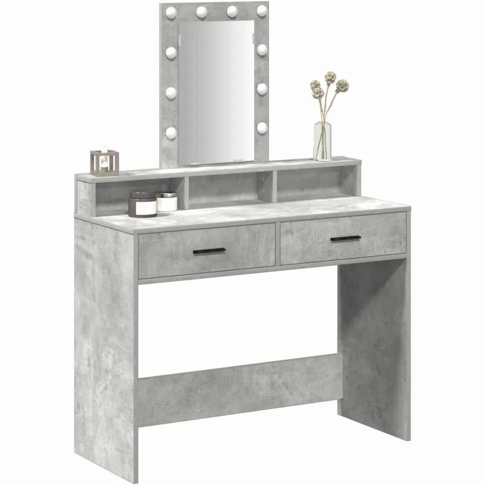 vidaXL Plafondtafel Grijs 100 x 41 x 140 cm Bewerkt hout