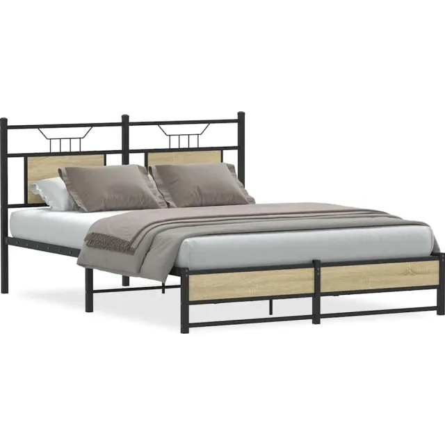 vidaXL Bedframe zonder matras hout sonoma eikenkleurig 140x200 cm