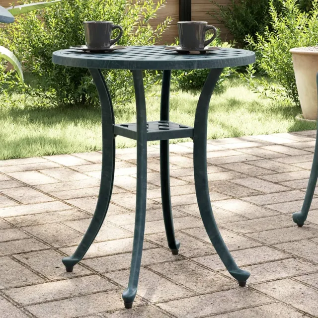 vidaXL Tuintafel Ø 48x53 cm gietaluminium groen, foto 2