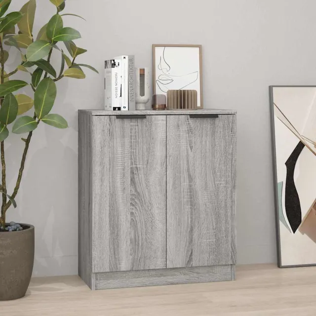 vidaXL Dressoir 60x30x70 cm bewerkt hout grijs sonoma eiken, foto 2