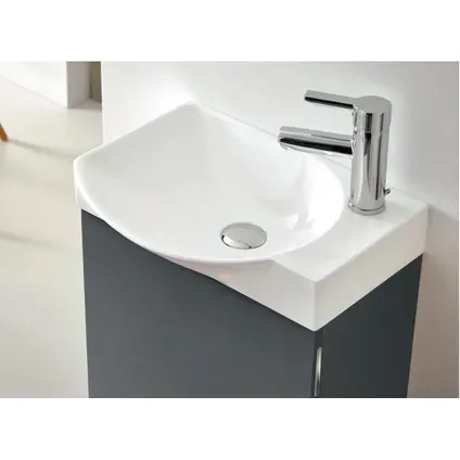 Royo Fonteinmeubelset Ravel - Inclusief Keramische Wastafel - Softclose - Hoogglans Antraciet - 60x44,5x24,3cm, foto 3