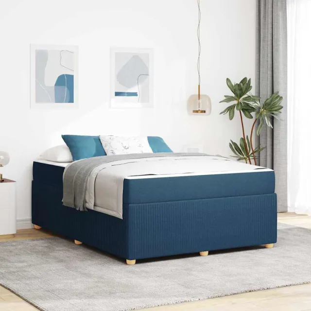 vidaXL Bedframe Blauw 140 x 200 cm Stof