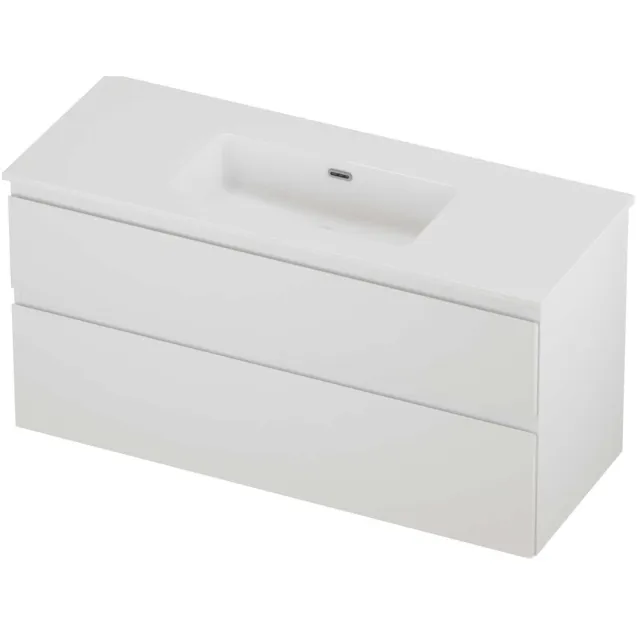 Proline Tribute Badmeubelset Porselein Elegant Enkel 120x46x62 cm Glans Wit Mat Wit