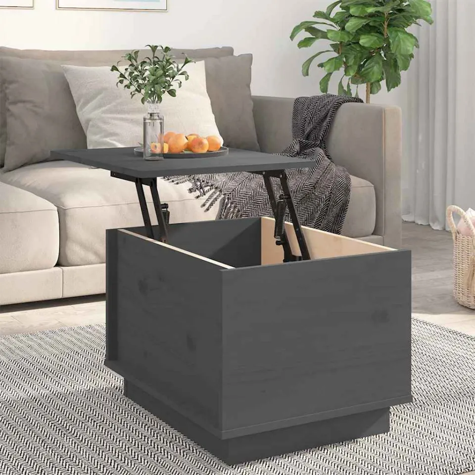 vidaXL Salontafel 40x50x35 cm massief grenenhout honingbruin
